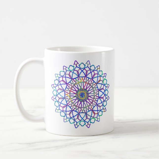 Mug Crystal Rainbow Mandala (Gauche)