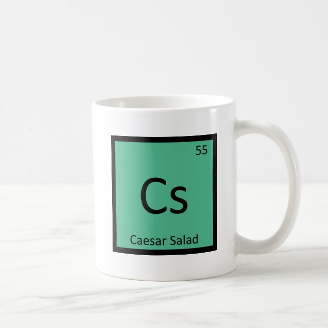 Mug Cs - Chimie de la salade César Symbole de table pé (Droite)