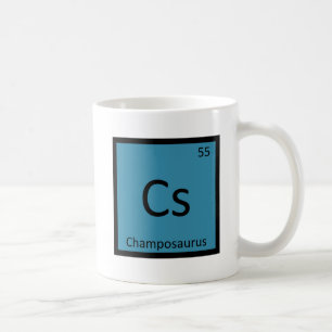 Mug Cs - Symbole d'élément de dinosaure Champosaurus