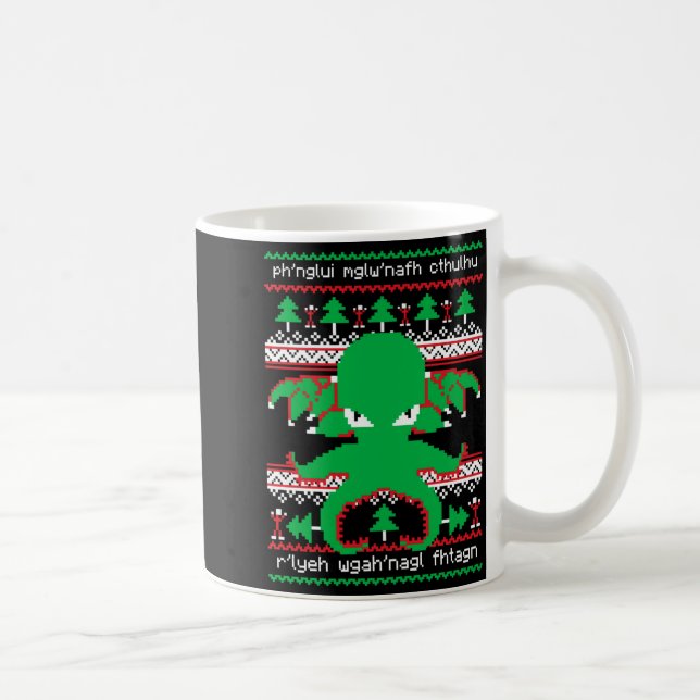 Mug Cthulhu Cultist Christmas Cthulhu Ugly Christmas S (Droite)