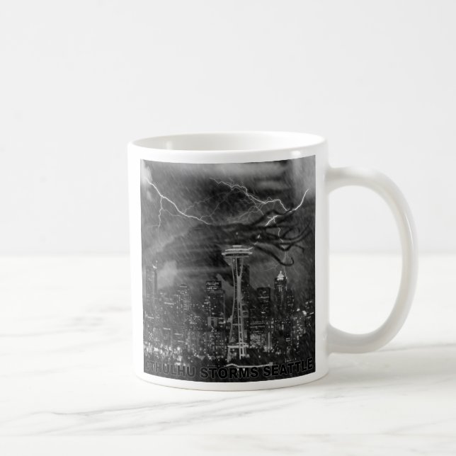 Mug Cthulhu sous la pluie de Seattle (Droite)
