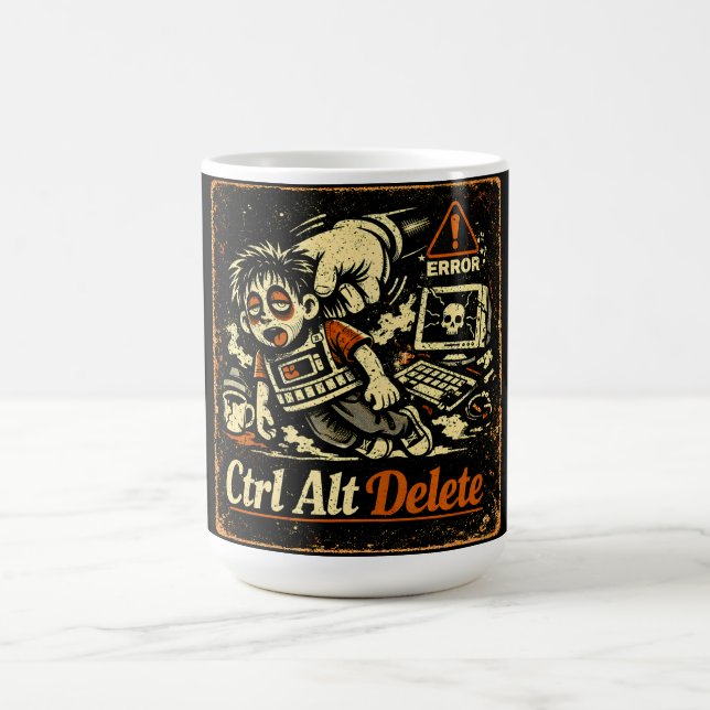 Mug Ctrl Alt Suppr – Redémarrer la vie Humour Tech (Centre)