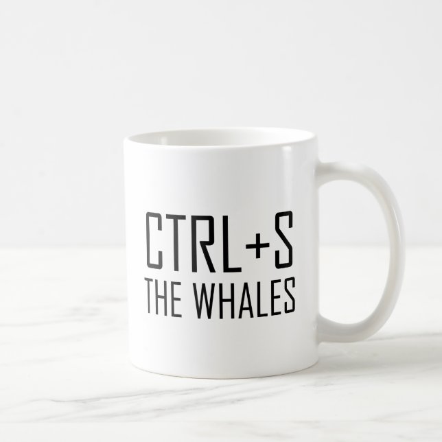 Mug CTRL + S Les baleines (Sauver les baleines) (Droite)