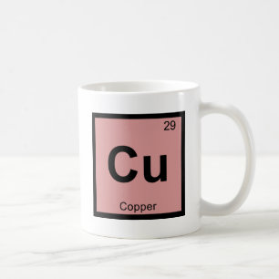 Mug Cu - symbole de cuivre de Tableau périodique de