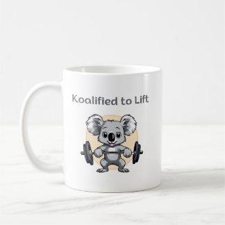 Mug Cuala koala lifting weights - koalified to lift