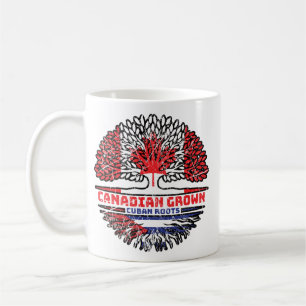 Mug Cuba Drapeau canadien cubain des racines de l'arbr