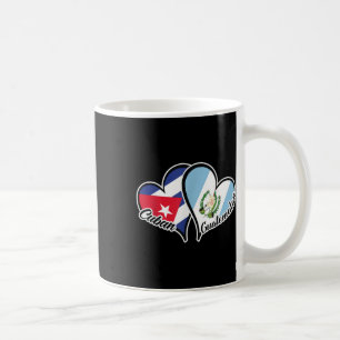 Mug Cuba Guatemala Drapeau Coeur moitié Cubain moitié