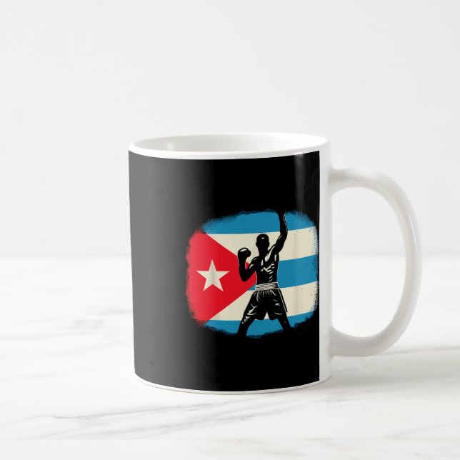 Mug Cubain Puissance De Boxe Avec Fierté De Drapeau (Droite)