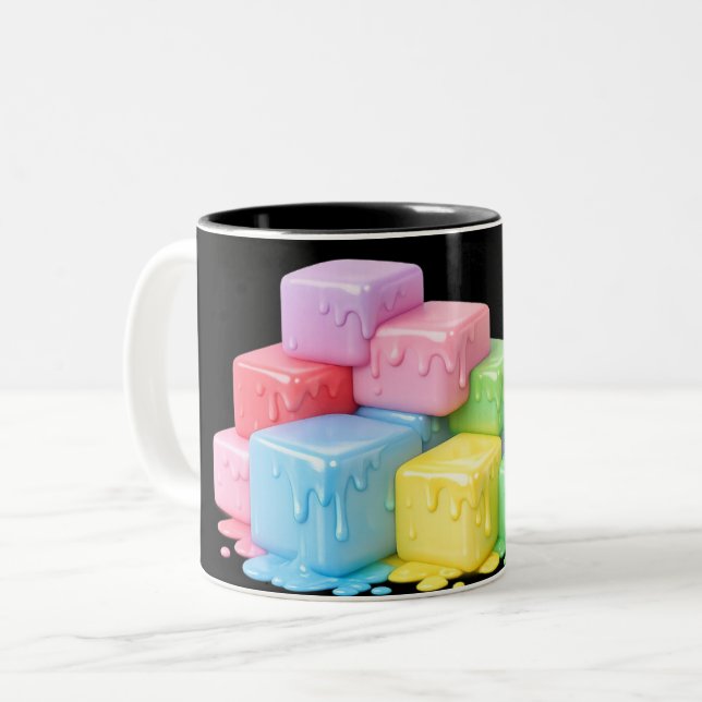 Mug Cube Fonte Pastel (Devant gauche)
