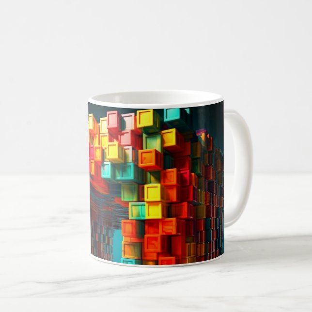 Mug Cubes d'art (Devant droit)