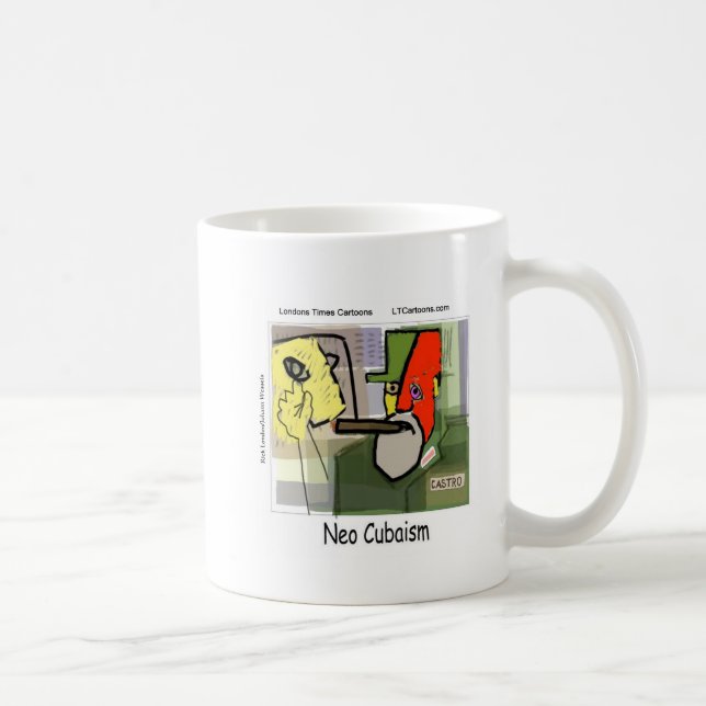 Mug Cubiste Castro NeoCubaism drôle (Droite)