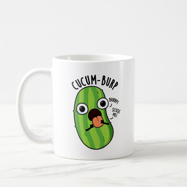 Mug Cucum-burp Blague drôle de Concombre  (Gauche)