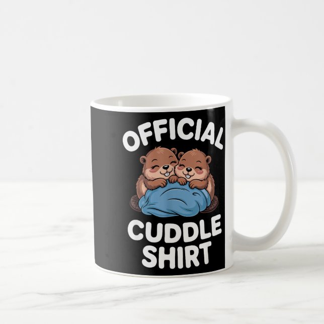 Mug Cuddle Shirt Cute Beavers Snuggling  (Droite)