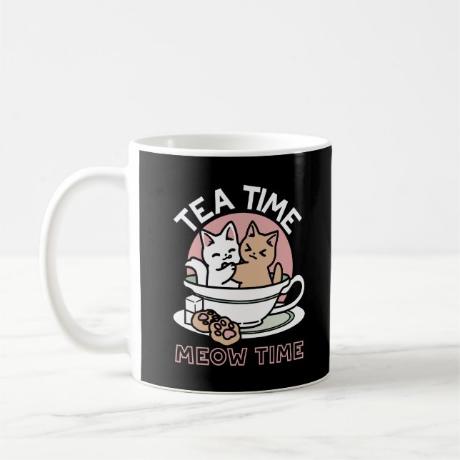 Mug Cuddling Kitties in a Cup - Adorable Tea Time (Gauche)