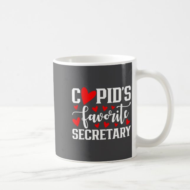 Mug Cud's Favorite Secretary Cute Heart Valentine's Da (Droite)