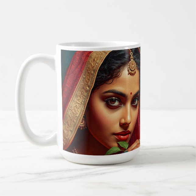 Mug Cueilleuse de thé, une dame indienne sulfureuse (Gauche)