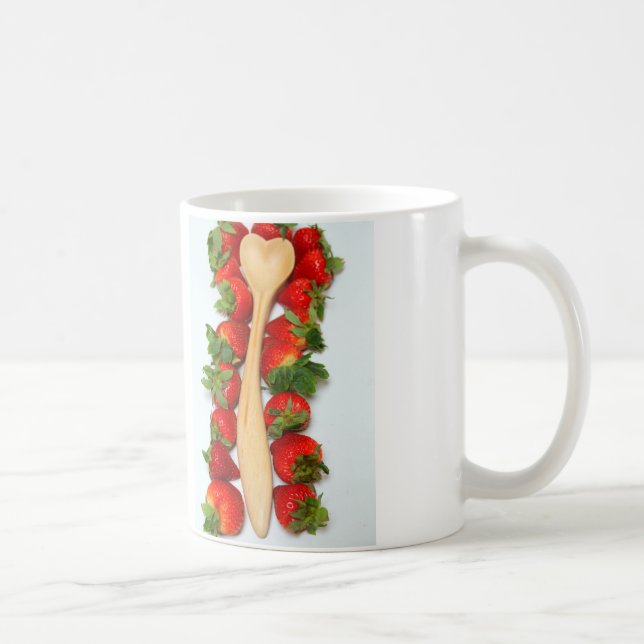 Mug Cuillère de coeur fraise (Droite)