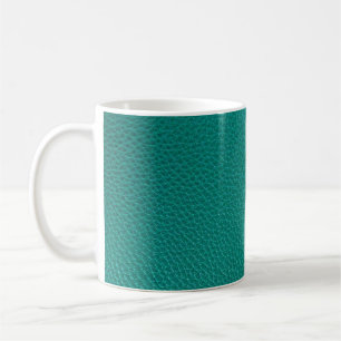 Mug Cuir Aquamarine : Texture de serpent à la mode.