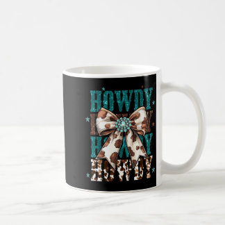 Mug Cuir de vache turquoise rétro Howdy Cowgirl Arc Pa