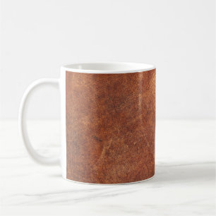 Mug cuir marron abstrait texture fond cuir, t