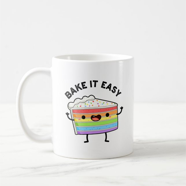 Mug Cuire Il Facile Fâcheux Pun De Gâteau (Gauche)
