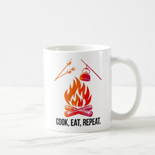 Mug Cuire Manger Répéter Funny Camping Conception de f