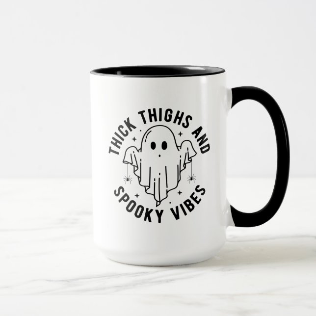 Mug "Cuirs Épais Et Vibes Éffrayantes" (Droite)