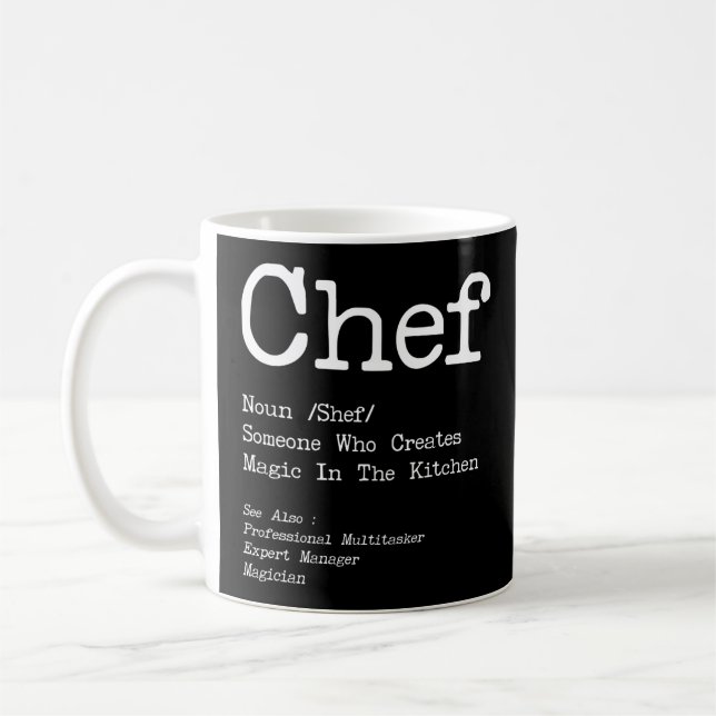 Mug Cuisine Cuisine Chef Chef Noun Shef Quelqu'un Qui (Gauche)