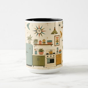 Mug Cuisine rétro atomique du milieu du XXe siècle 
