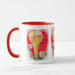 Mug Cuisine rétro vintage crème glacée Valentine