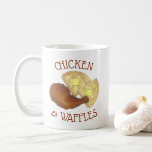 Mug Cuisine soule classique Poulet frit et gaufres Din