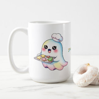 Mug Cuisinier Fantôme Kawaii Avec Cookies de Noël