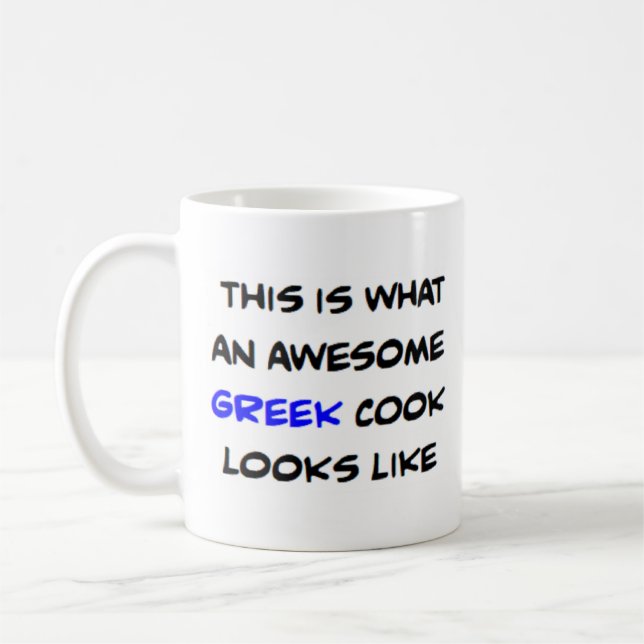 Mug cuisinier grec, génial (Gauche)