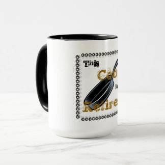 Mug Cuisinier retraité (or et noir)
