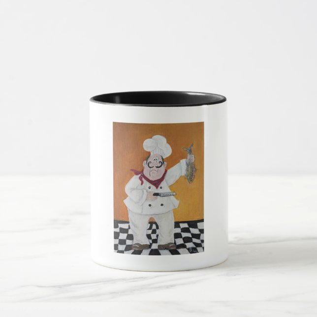 Mug cuisinière graisse petit chef design (Centre)