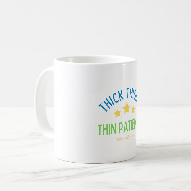 Mug Cuisses épaisses, Patience fine - Sasy & Confident (Devant gauche)