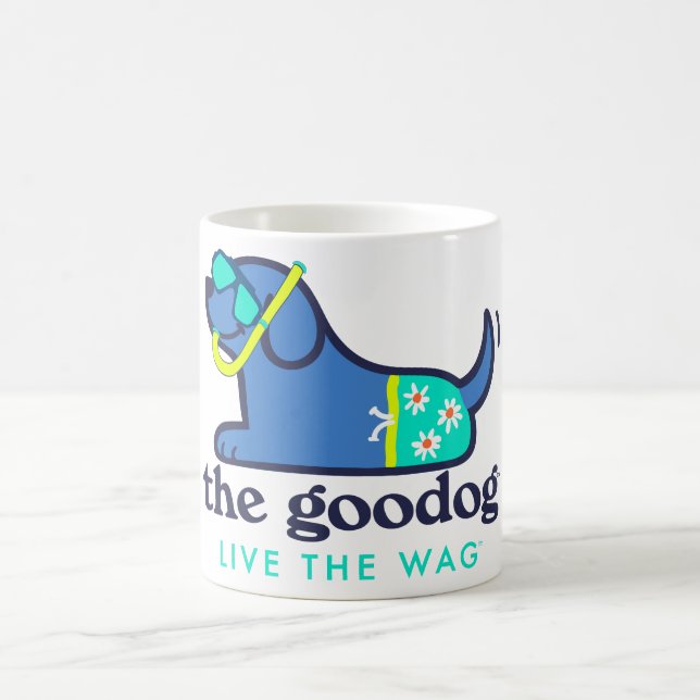 Mug Culotte Imprimée Silhouette de Chien Mignon et Mar (Centre)
