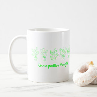 Mug Cultiver des fleurs de pensées positives Minimalis