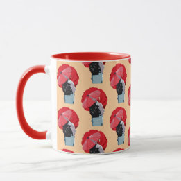 Mug Cultural Vermelho Floral Símbolo da Beleza Japão