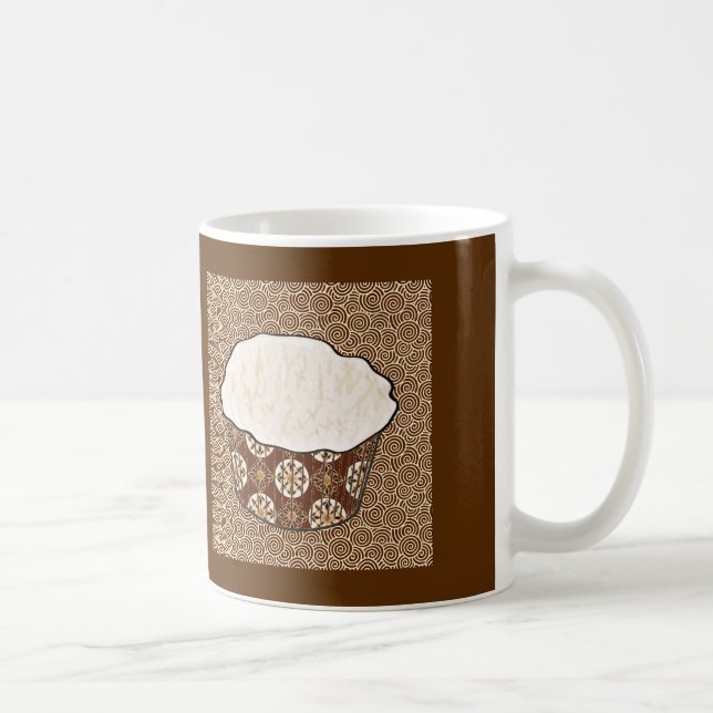 Mug Cupcake à la noix de coco, Arrière - plan japonais (Droite)