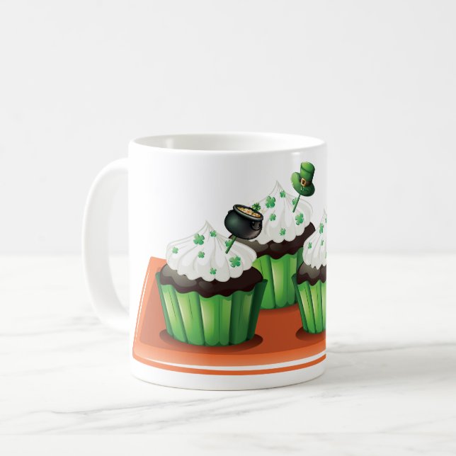 Mug Cupcake Jour de l'Saint Patrick (Devant gauche)