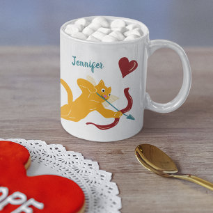 Mug Cupid Cats Valentine's Day Personnalisé