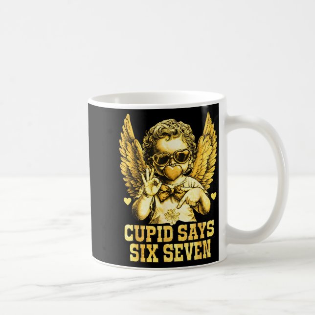 Mug Cupid dit Six Seven Funny Valentine 67 Meme Hommes (Droite)