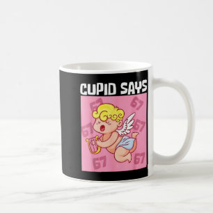Mug Cupidon drôle dit 67 Six Sept Saint Valentin 6 7 M