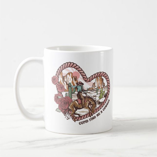 Mug Cupidon Me Trouve Un Cowboy (Gauche)