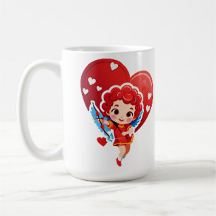 Mug Cupidon mignon avec arc et flèche