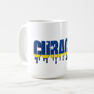 Mug Curaçao Drip Drapeau de la Caraïbe Fan