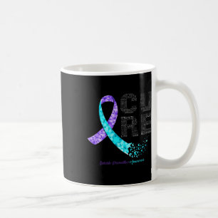Mug Cure Blue Purple Ribbon Prévention du suicide