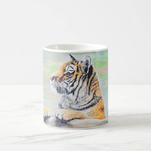 Mug Curieux tableau de tigre (Centre)
