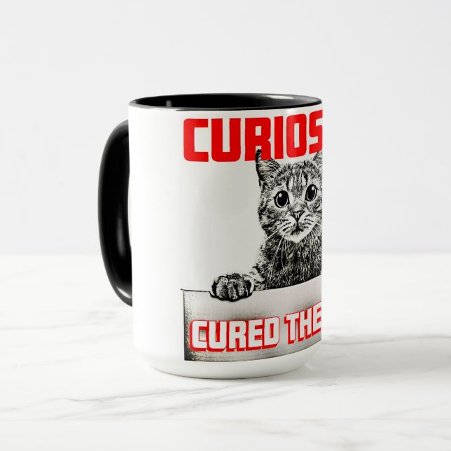 Mug Curiosité soignée Chat (Devant gauche)